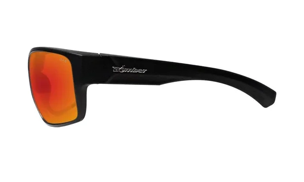 Bomber Sunglasses - Mana Bomb Matte Black FRM, Red Mirror Polarized Lens, Rasta Foam