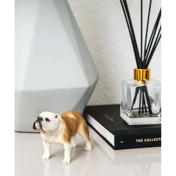 Petorama Handmade English Bulldog Resin Statue 1-6 in Caramel