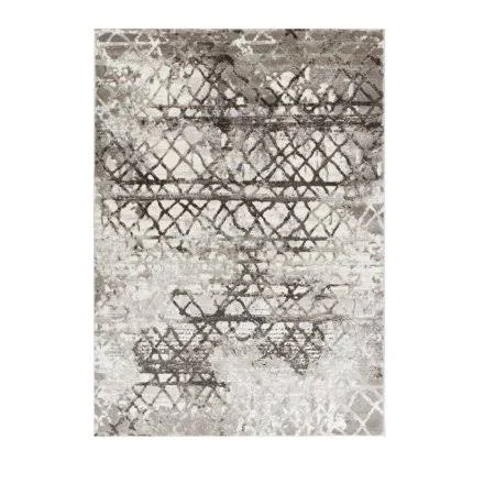 Allure Collection - Brown, Ivory, Abstract Distressed Soft Area Rug, Size: 2&x7&
