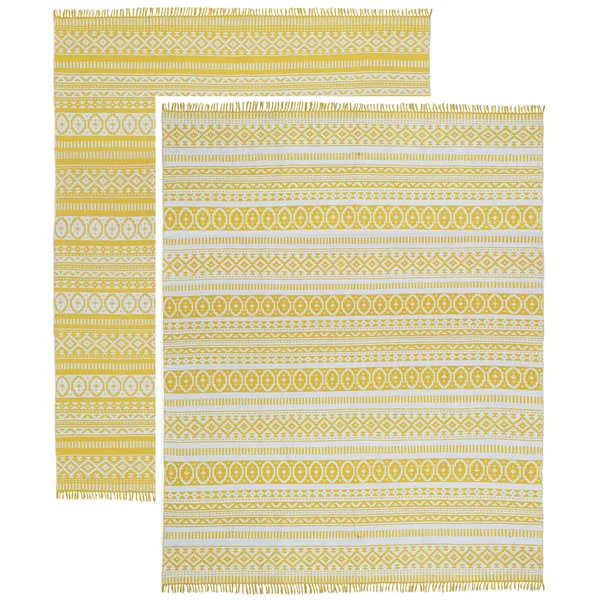 Complex Yellow Geo 9 ft. x 12 ft. Area Rug