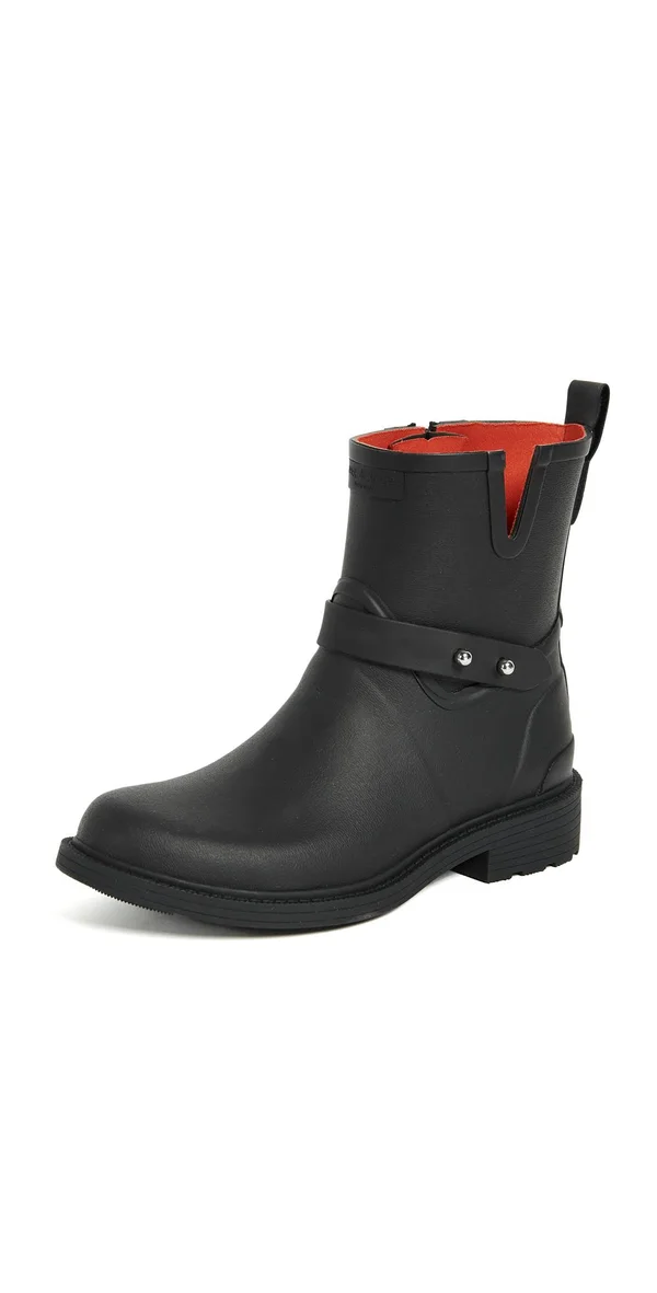 Rag & Bone, Moto Rain rubber ankle boots, Women, Black, 36, Ankle Boots
