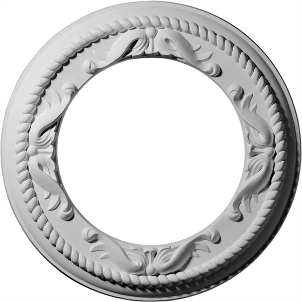 12 1/4x22OD x 7 1/2x22ID x 7/8x22P Roped Medway Ceiling Medallion (Fits Canopies Up to 7 1/2x22), Hand-Painted Cloud Burst Crack