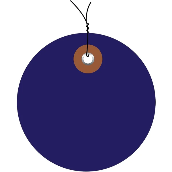 3x22 Blue Plastic Circle Tags - 100/Case