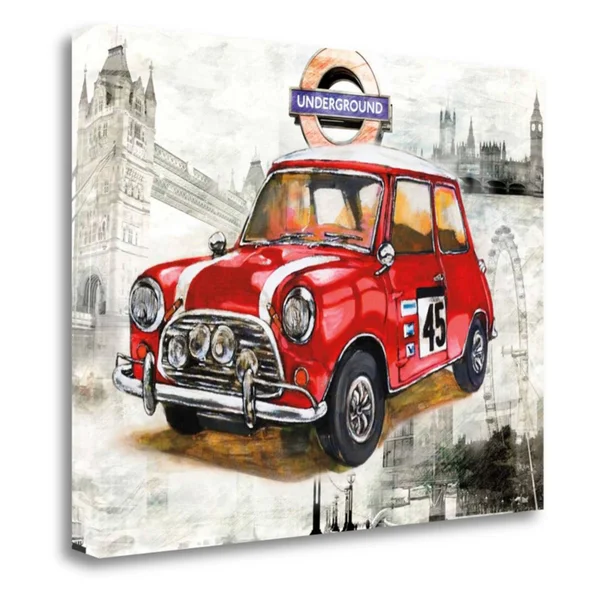 Tangletown Fine Art British Car by Bresso Sola - Giclee Print on Gallery Wrap Canvas, 38x22x28x22