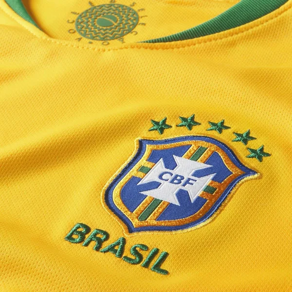 Nike Brazil 2018 Youths Stadium Home SS Shirt Midwest Gold Lucky Green