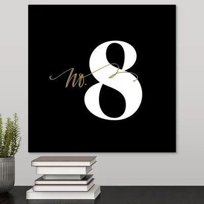 Ebern Designs Giclee 'No.8' Graphic Art Print - White