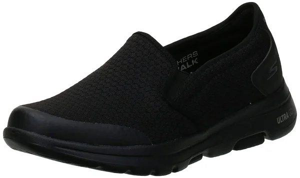 Skechers Men's GOwalk 5 Apprize Slip on Sneaker, Black/Black