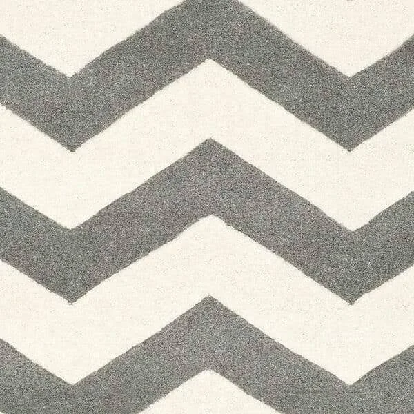 Safavieh Chatham CHT715D Dark Grey - Ivory 7& x 7& Round Area Rug