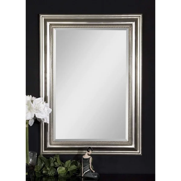 Uttermost Stuart Silver Beaded Mirror - Silver Leaf
