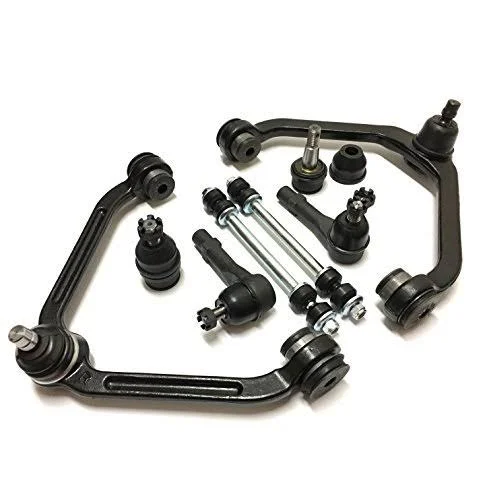 Parts Warehouse PW0665 Partsw 8 Piece Kit Front Upper Control Arm and Ball Joint Assemblies Sway Bar Links Tie Rod Ends 1 Design