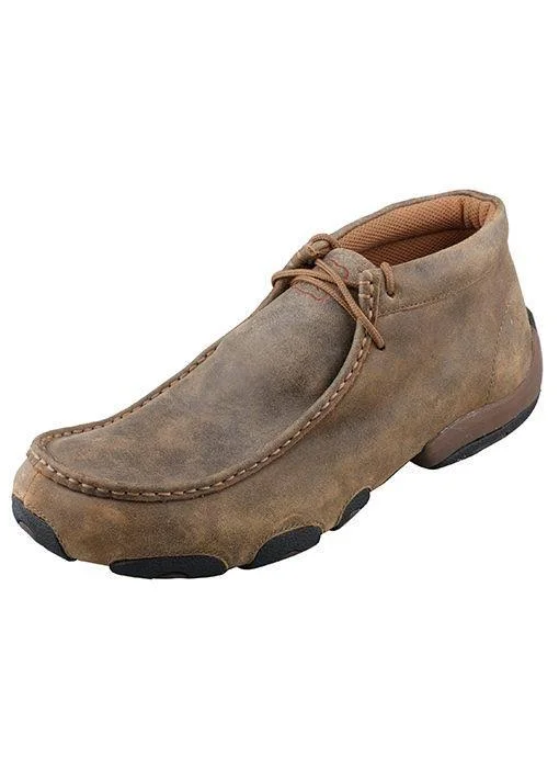 Twisted x Men's Driving Leather Moccasin Lace Up - Mens, 12M, Bomber