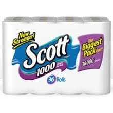 Scott White Bathroom Tissue - 36 Rolls per Pack