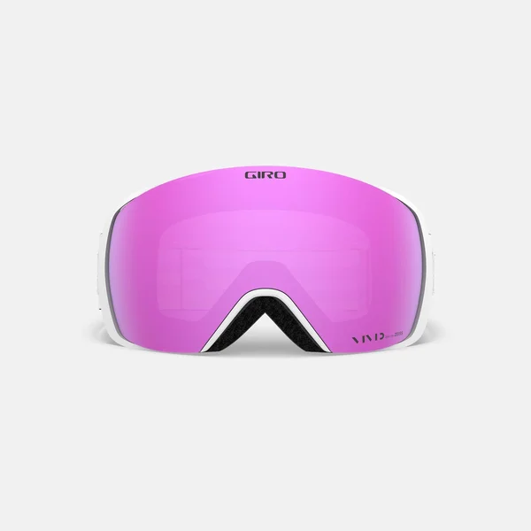 Giro Contact Adult Snow Goggle - White Iridescent Strap with Vivid Pink/Vivid Infrared Lenses