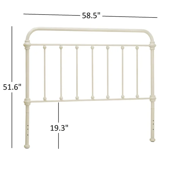 Inspire Q Giselle Antique Graceful Victorian Metal adboard by Classic - Size: King, White