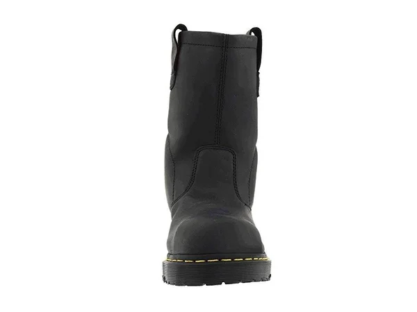 Dr. Martens - Icon 2295 Greasy Leather Steel Toe Work Boots in Black, Size M 6/W 7