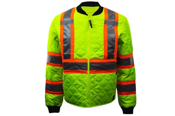 Work King Adult Quilted Safety Jacket Green 2XL