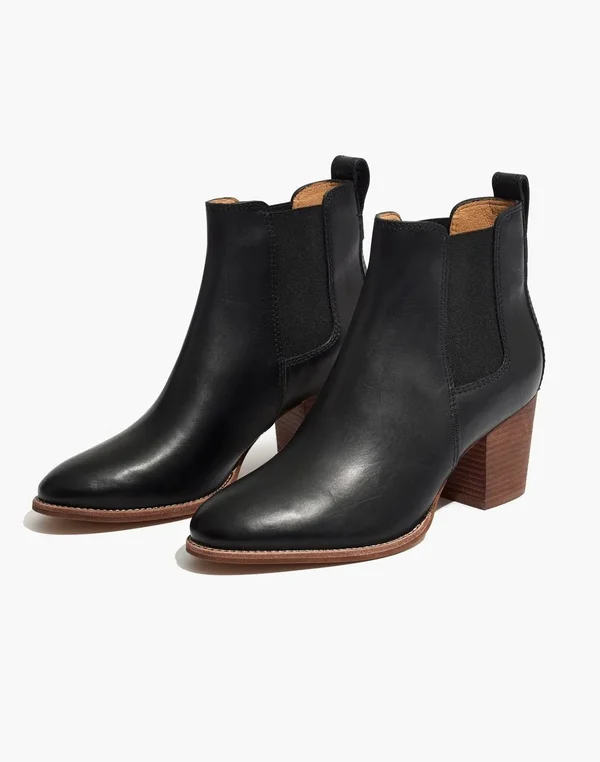 Madewell The Regan Boot in True Black - Size 7H-M