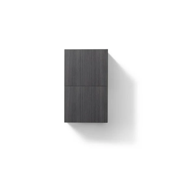 KubeBath Bliss 14x22 Wide by 24x22 High Linen Side Cabinet with One Door in High Gloss Gray Oak Finish - ALT24-HGGO
