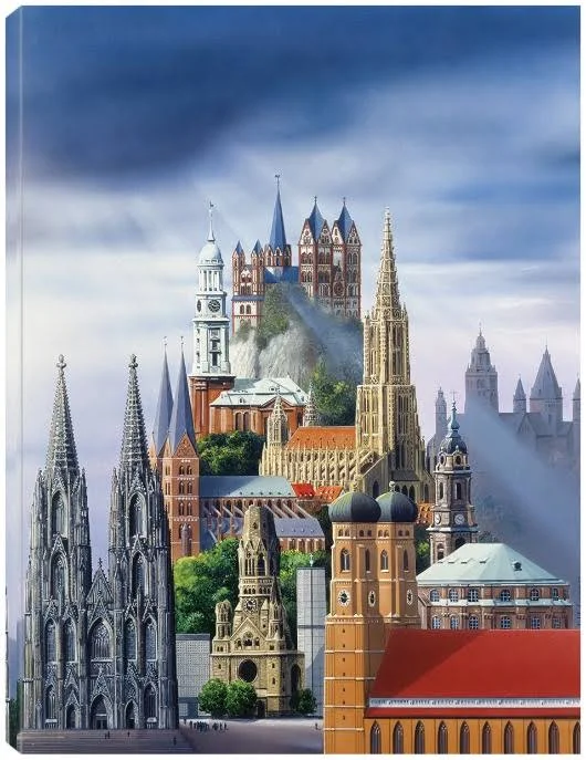 German Cathedrals Canvas Art by Harro Maass 24x32 Fineartcanvas