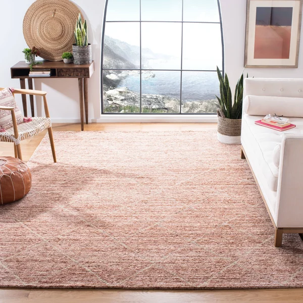 Safavieh Handmade Himalaya Modern & Contemporary Trellis Blue/Gold Wool Rug - 8& x 10&