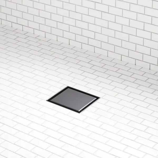 6x22 Ortiz Square Shower Drain - Matte Black, Stainless Steel, Signature Hardware 443606