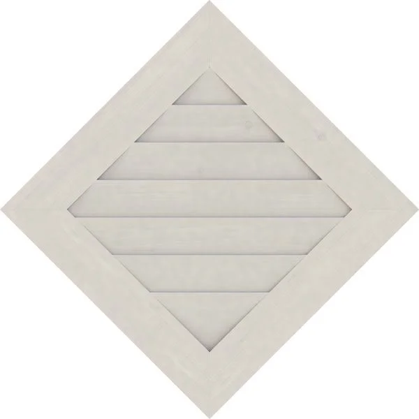 Ekena Millwork GVWDI16X1602SDPWR 16x22W x 16x22H Diamond Gable Vent (22 3/8x22W x 22 3/8x22H Frame Size): Primed - Non-Functional