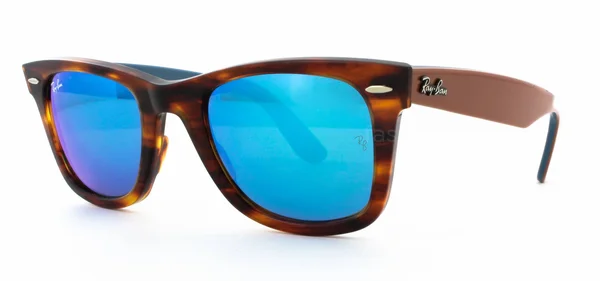 Ray-Ban Original Wayfarer Bicolor Sunglasses - Tortoise Frame/Blue Lens