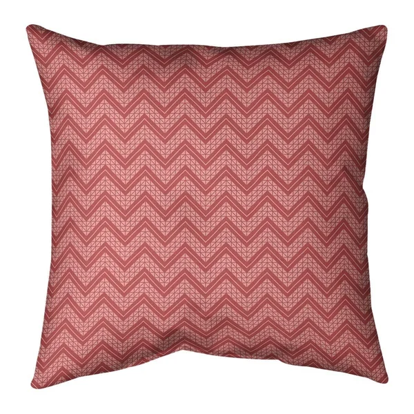 Porch & den Bayberry Cool Chevron Pattern Throw Pillow - 18 x 18 - Blue - Linen