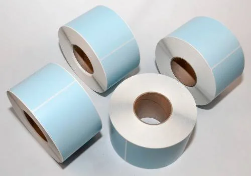 Compulabel 640517 4x22 x 6-1/2x22 Pastel Blue Thermal TRANSFER Labels