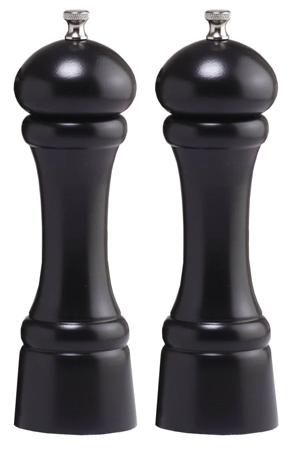 Chef Specialties 8 inch Windsor Pepper Mill and Salt Mill Set - Ebony