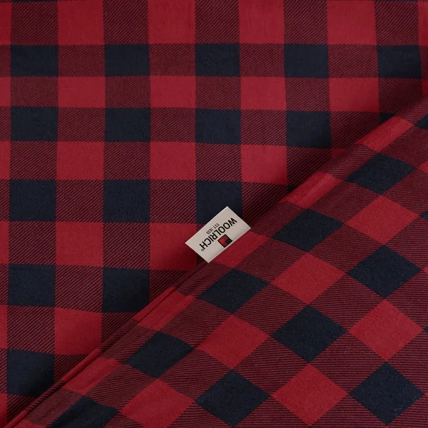 Woolrich - Flannel Check Print Cotton Duvet Cover Set - Black/Tan - King/Cal King