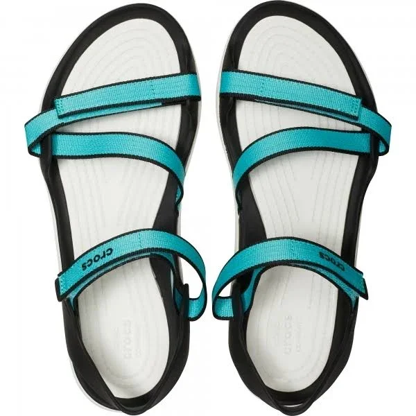 Crocs Swiftwater Sandals Webbing Sandal (Pool, White) Women