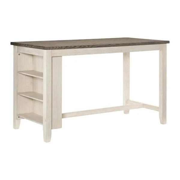 Lexicon Timbre 5-Piece 3-Shelf Wood Counter Height Dining Set in Antique White - 5603WW-36_5, 22.5" x 7" x 8.5"