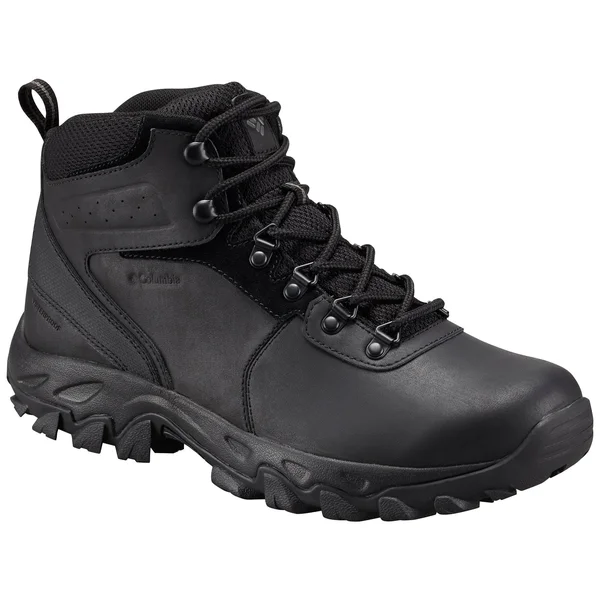 Columbia Men's Newton Ridge Plus II Waterproof Wide Hiking Boot - Black/Black, 9
