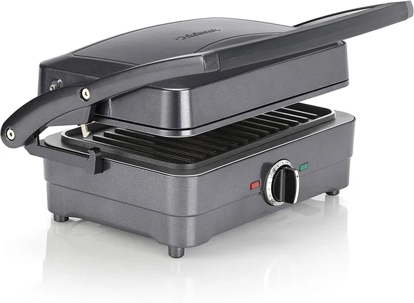 Cuisinart 2-in-1 Grill and Sandwich Maker, Non-Stick Removable Plates, Midnight Grey, GRSM4U