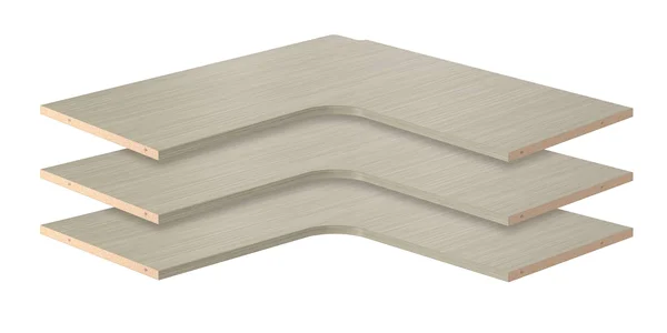 Easy Track Rs3003-Cg 29-7/8x22 Weathered Grey Corner Shelves 3 Count