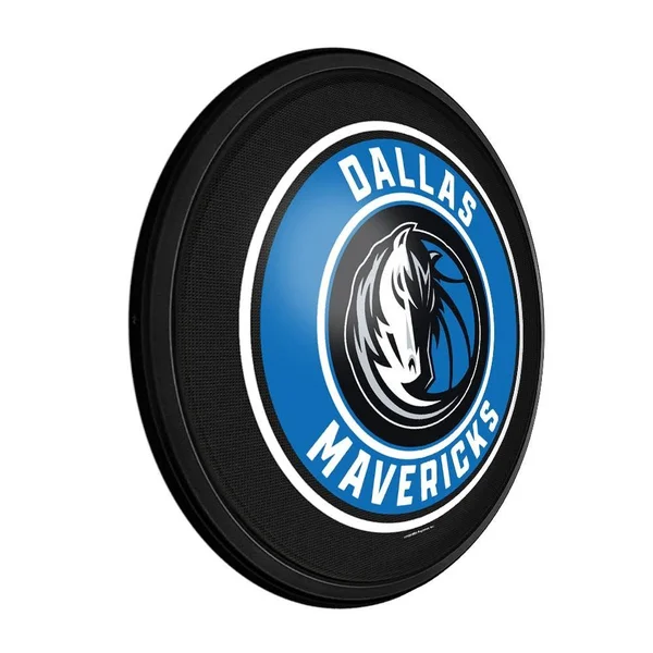 Dallas Mavericks: Round Slimline Lighted Wall Sign