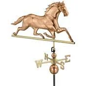 Good Directions Horse Weathervane with Arrow - Polished Copper