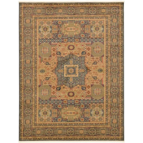 Unique Loom Jackson Palace Rug (Light Green - 8& x 8& Round)
