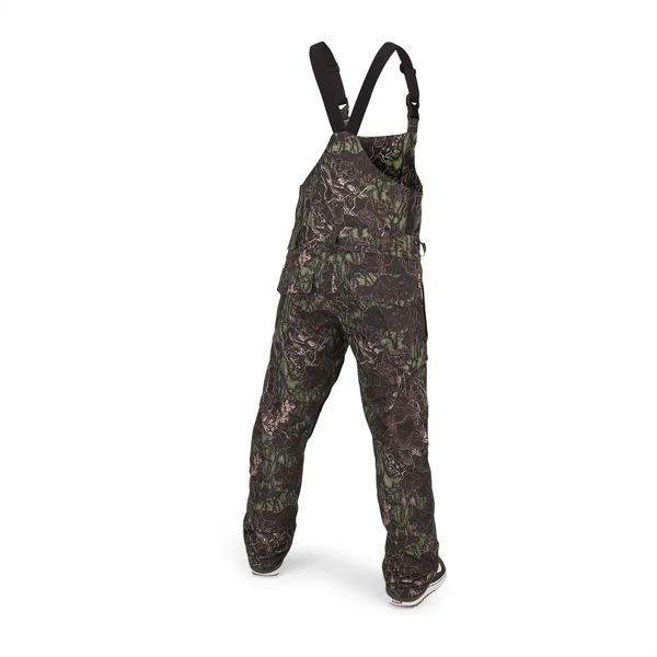 2022 Volcom Roan Bib Overall in Woodland Camo - L