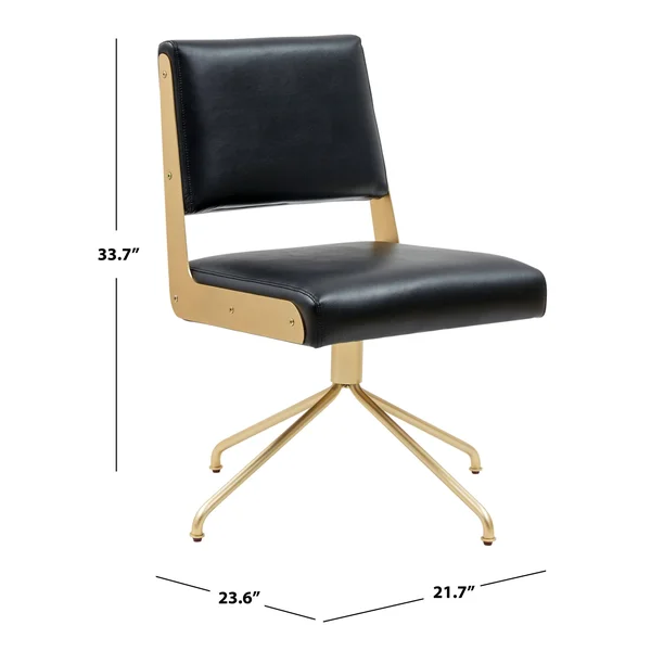 Safavieh Couture Emmeline Swivel Office Chair - Slate Grey, Silver