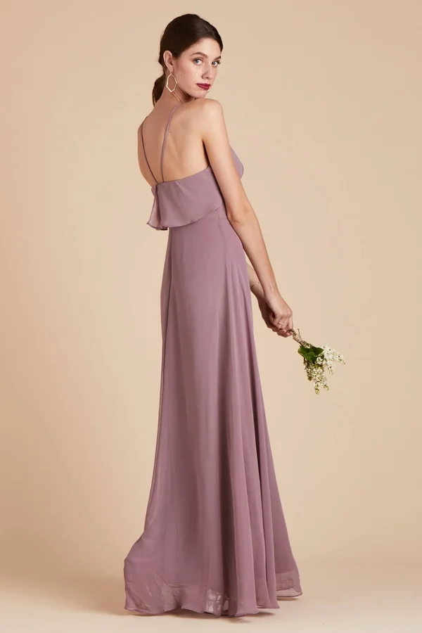 Jules Chiffon Bridesmaid Dress in Dark Mauve 3XL, Dark Mauve