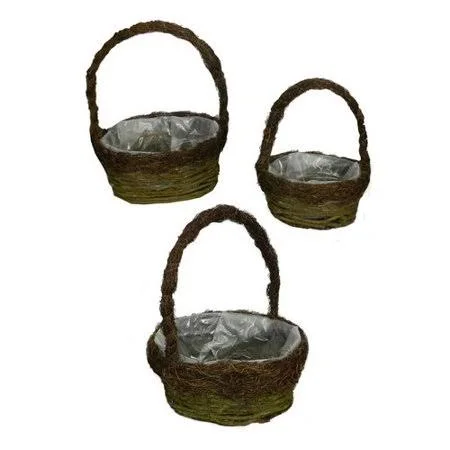 Loon Peak Wicker/Rattan 3 Piece Basket Set