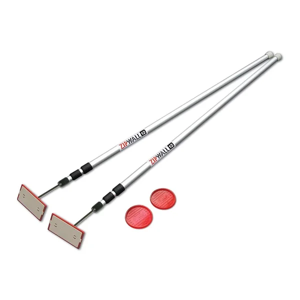 Zipwall 10-Feet Spring-Loaded Zip Poles (6-Pack) with Plastic Sheeting Bundle