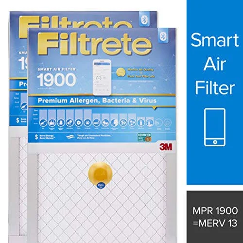 Filtrete 14x24x1 Smart Replenishable AC Furnace Air Filter, MPR 1900, Premium Allergen, Bacteria & Virus, 2-Pack