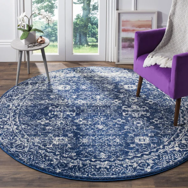 Evoke Rug Navy Ivory 2&2x22x9& Safavieh