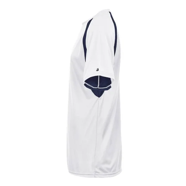 Badger Sport 4144 B-Dry Hook Tee - White/Navy - 3XL