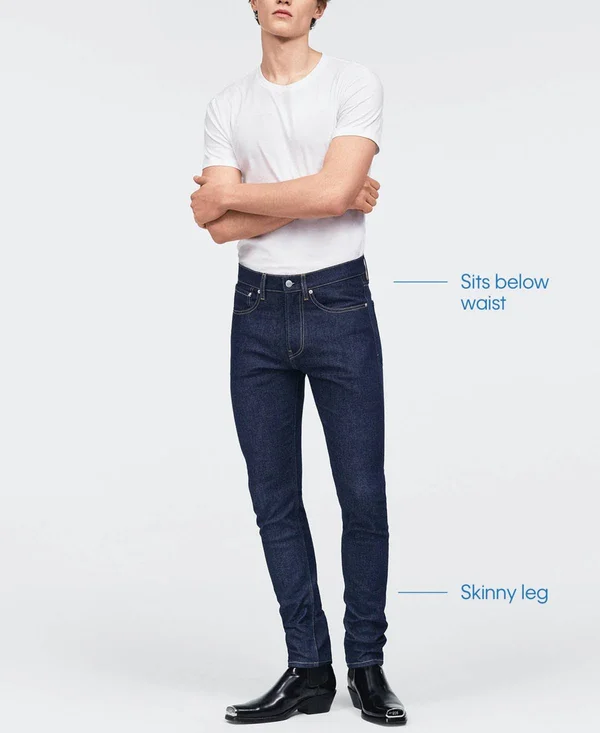 Calvin Klein Jeans CKJ Skinny Fit Jeans - Mens, 38 32, Boston Blue