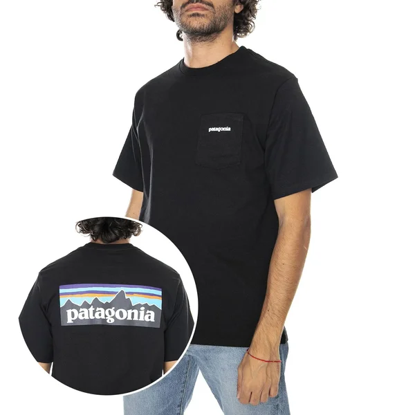 Patagonia P-6 Logo Pocket Responsibili-T-Shirt - Men's Black, Xs