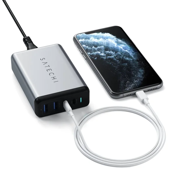 75W Dual Type-C PD Travel Charger - UK